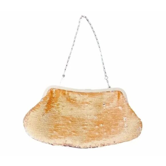 Handbags - Reversable Sequin Crossbody Clutch